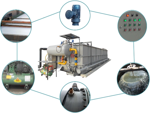 Factory Direct Horizontal Daf Oil and Water Separation Dissolved Air Flotation System